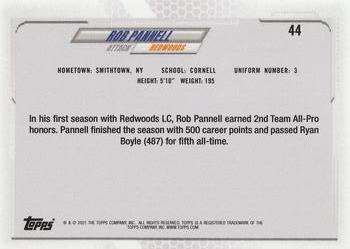 2021 Topps Premier Lacrosse League First Edition #44 Rob Pannell Back